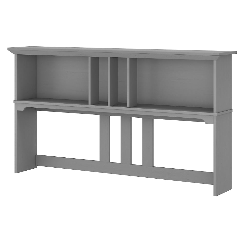 Bush Furniture Salinas 60inW L Shaped Desk Hutch, Cape Cod Gray, Standard Delivery