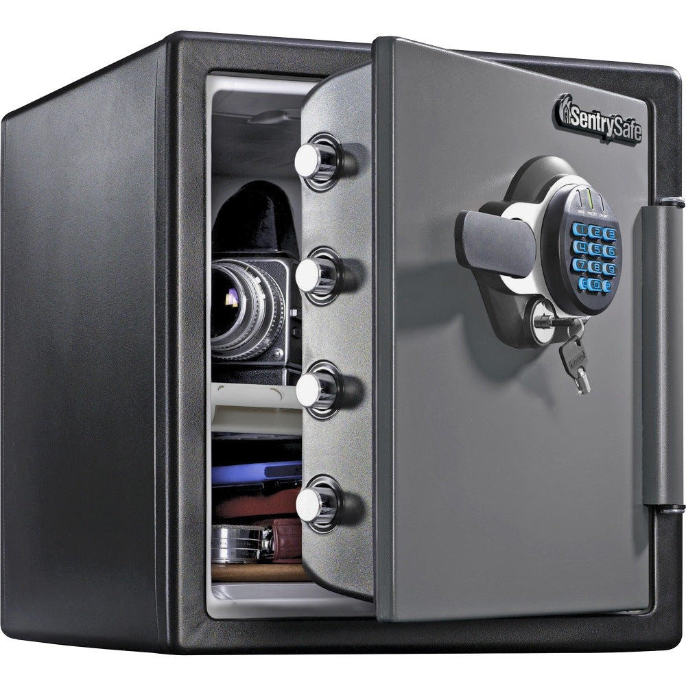 SentrySafe Fire-Safe Electronic Safe, 1.23 Cu. Ft., Gunmetal Gray