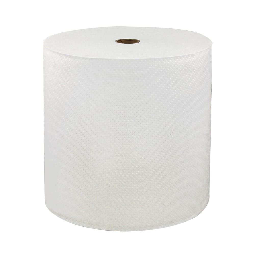 LoCor High-Capacity 1-Ply Hardwound Paper Towels, 1000ft Per Roll, Pack Of 6 Rolls