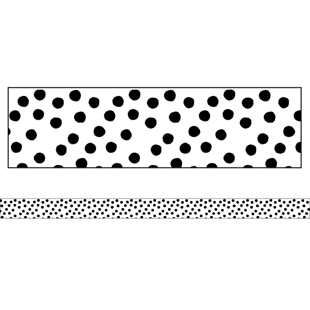 Schoolgirl Style Straight Bulletin Board Borders, Twinkle Twinkle You are A STAR! Painted Dots, 3in x 36in, Preschool - Grade 8, Pack Of 12 Borders