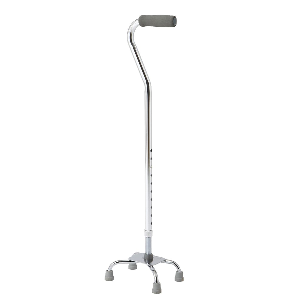 Medline Quad Canes, Small Base, Chrome, Case Of 2