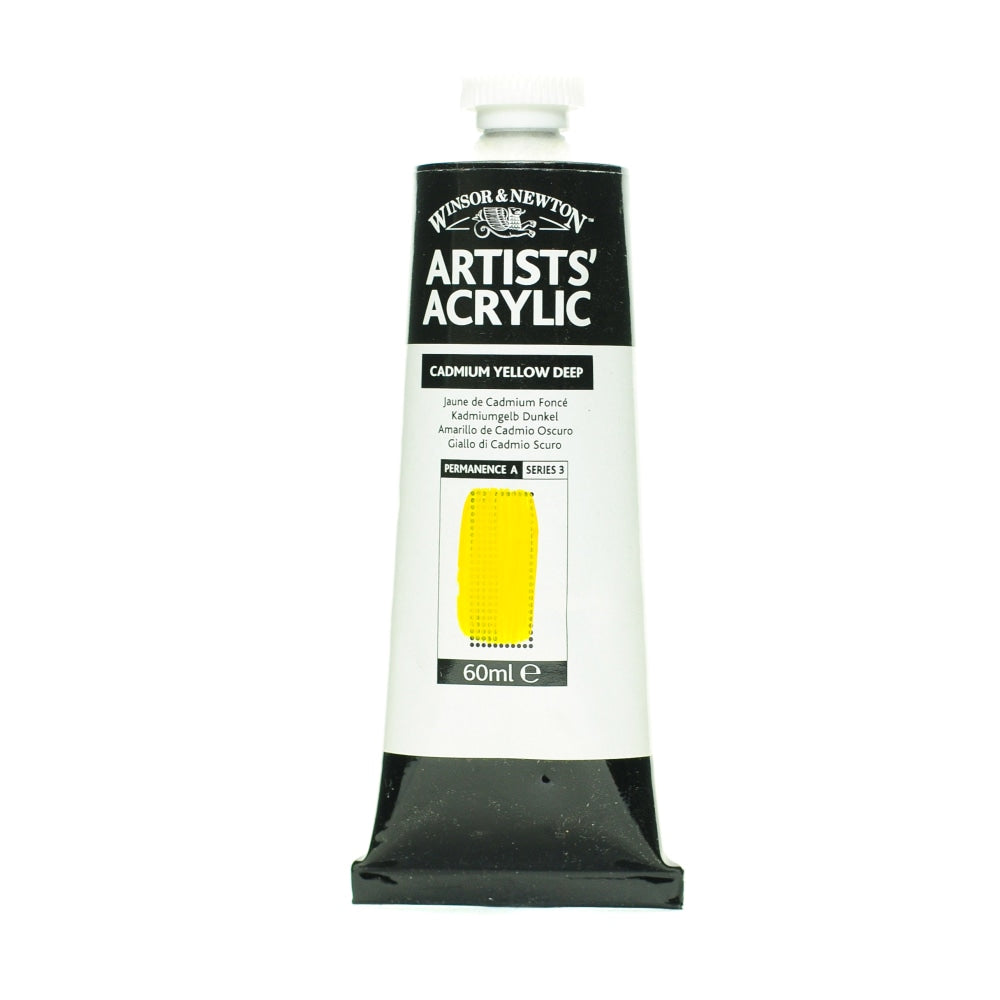 Winsor & Newton Professional Acrylic Colors, 60 mL, Cadmium Yellow Deep, 111, Pack Of 2