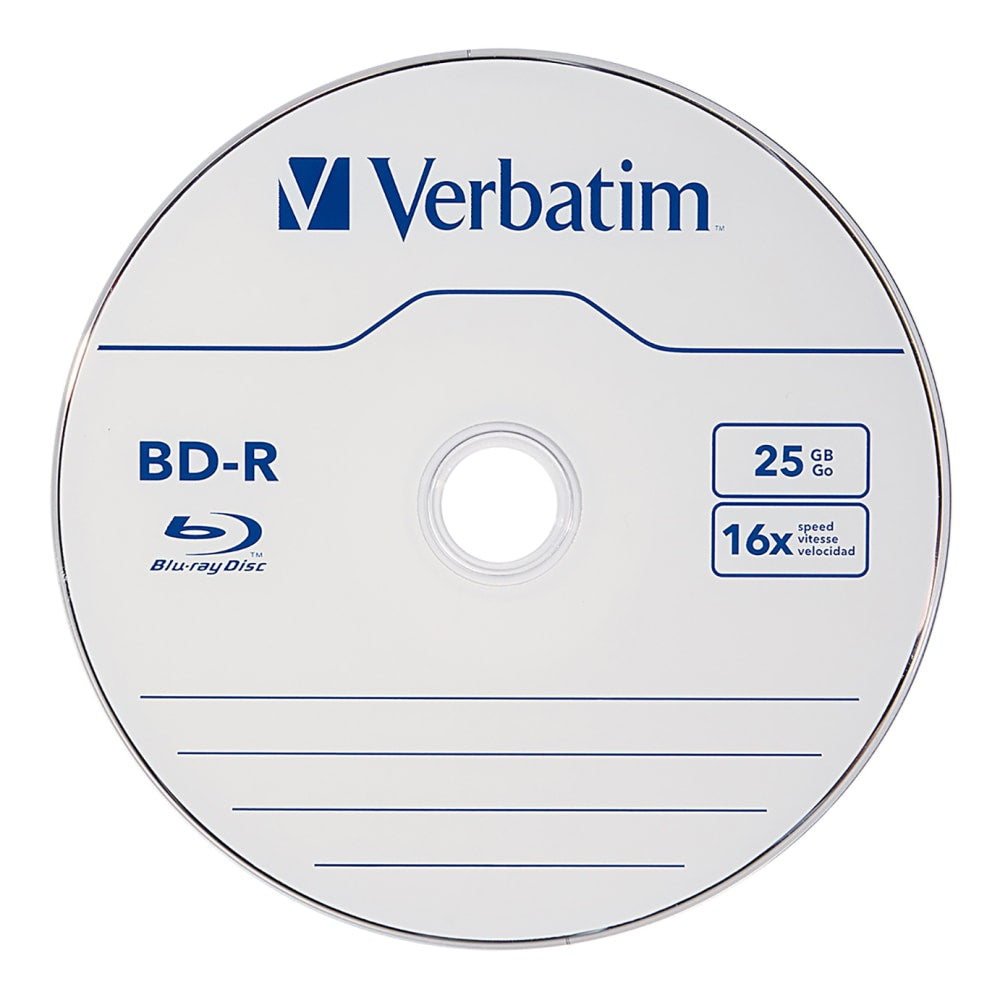 Verbatim BD-R 25GB 16X Disc Spindle, Box Of 10