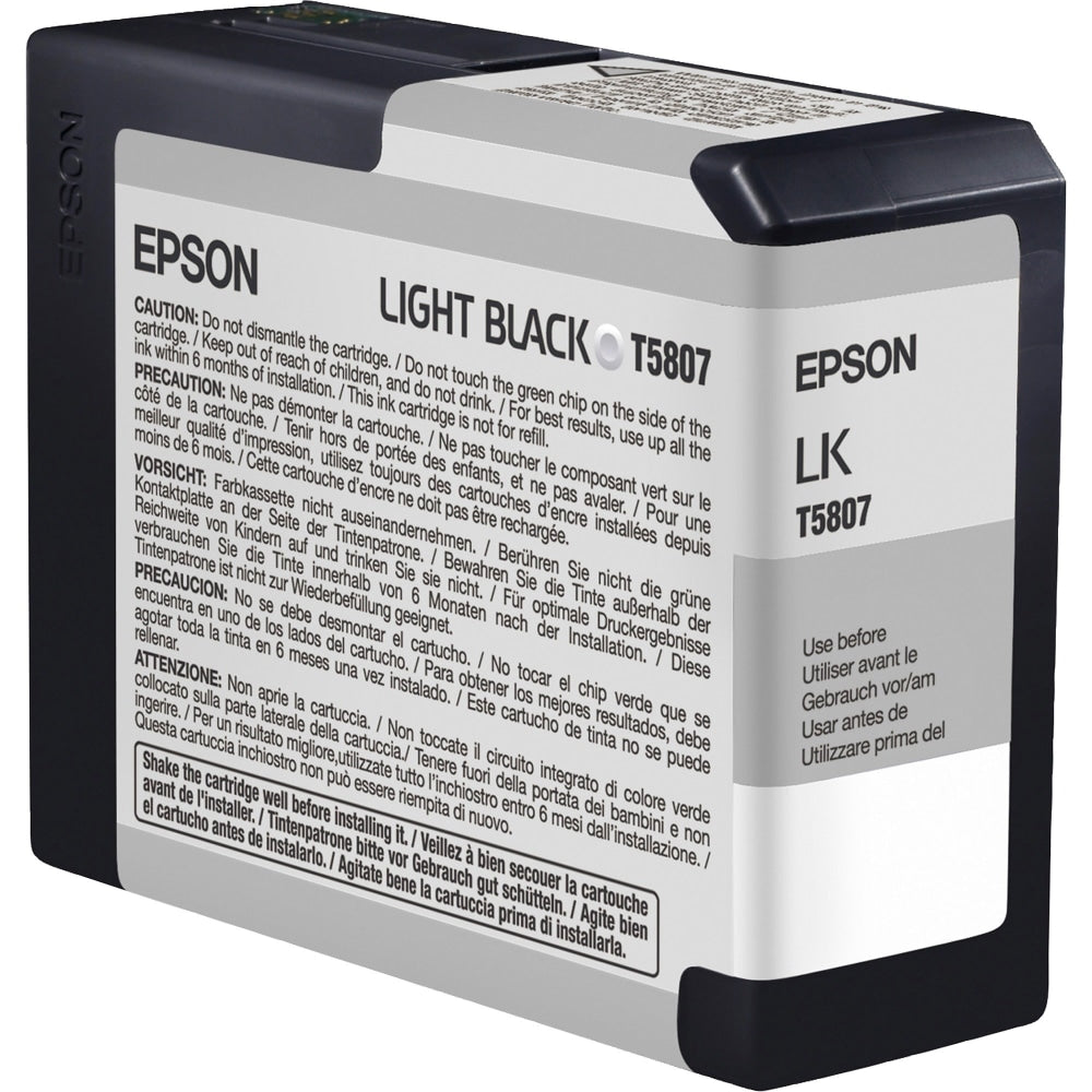 Epson T5807 UltraChrome K3 Light Black Ink Cartridge, T580700