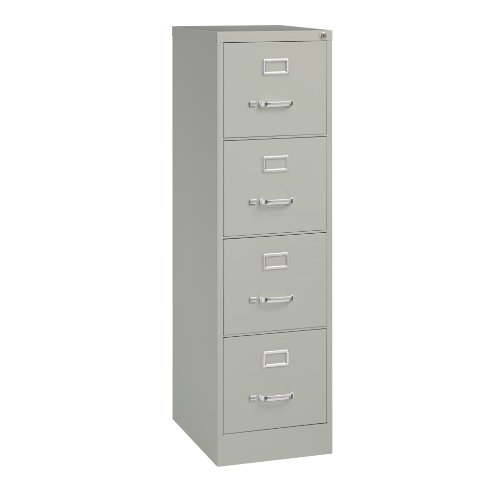 Hirsh 22inD Vertical 4-Drawer File Cabinet, Light Gray