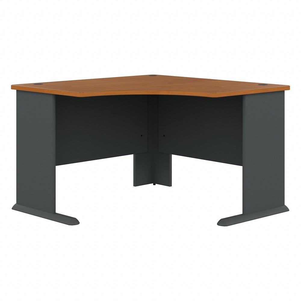 Bush Business Furniture Office Advantage 48inW Corner Desk, Natural Cherry/Slate, Standard Delivery