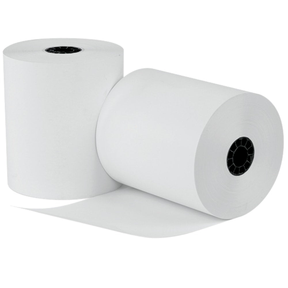 uAccept POS Thermal Paper, 3 1/8in x 220ft, 1-Ply, White, Pack Of 12