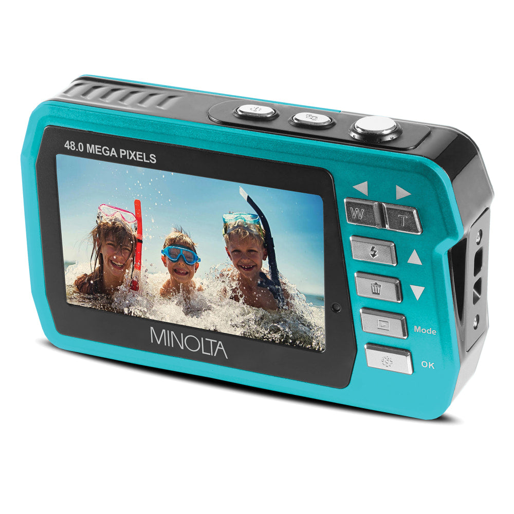 Minolta MN40WP 48.0-Megapixel Waterproof Digital Camera, Blue