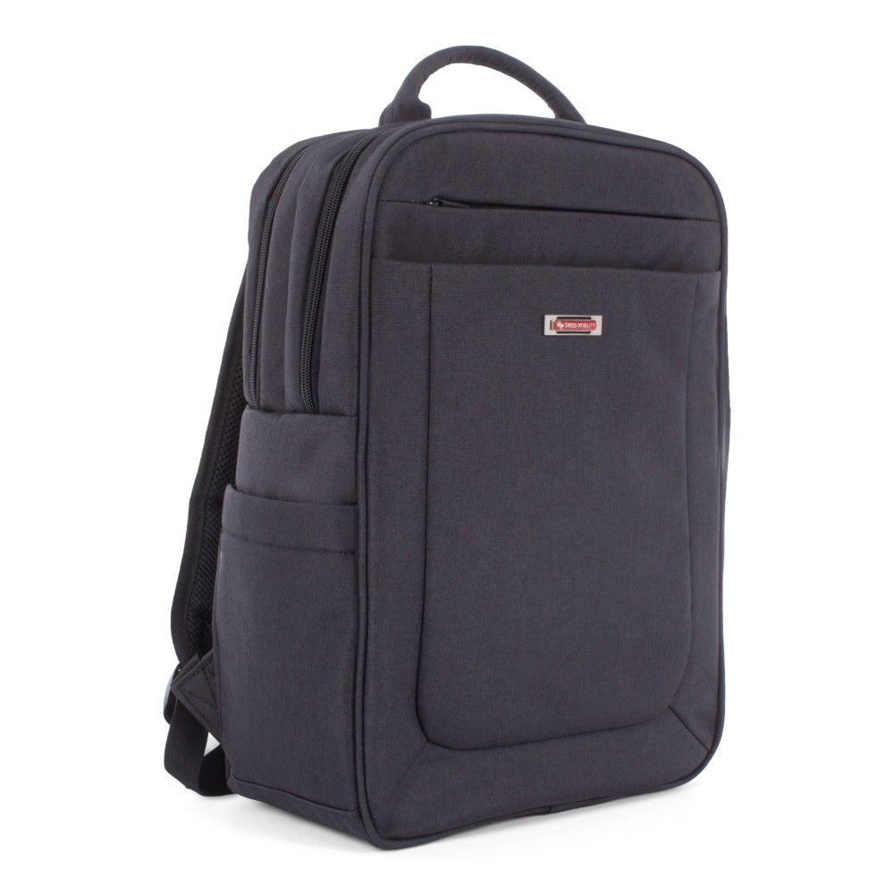 Swiss Mobility Cadence Business Backpack With 15.6in Laptop Pocket, Charcoal