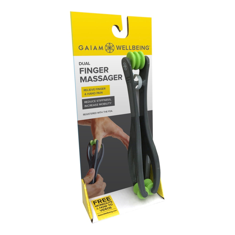 Gaiam Dual Finger Massager, 9inH x 3-15/16inW x 1-1/2inD