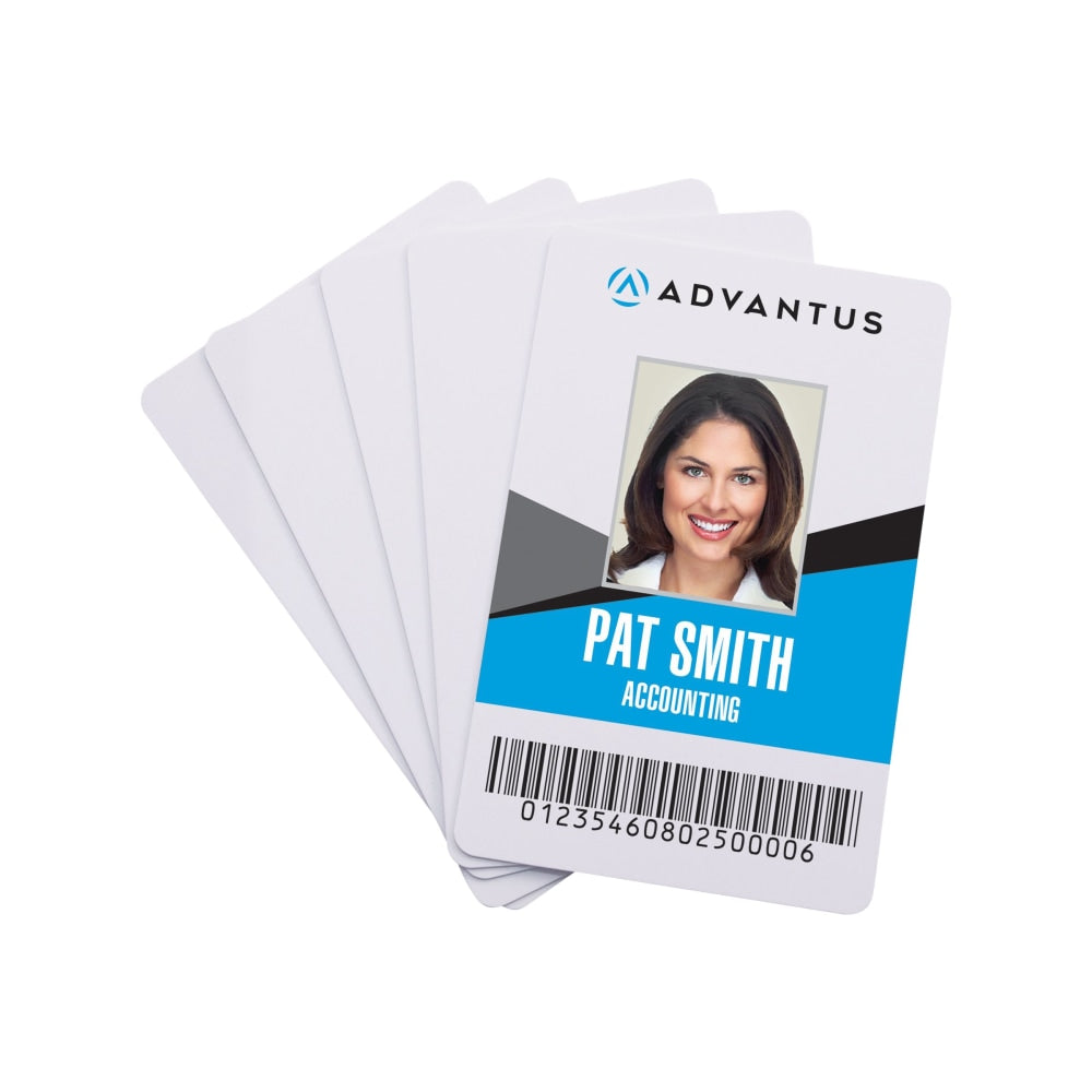 Advantus DIY - Laminated polyvinyl chloride (PVC) - white - 2.1 in x 3.4 in 100 card(s) ID cards