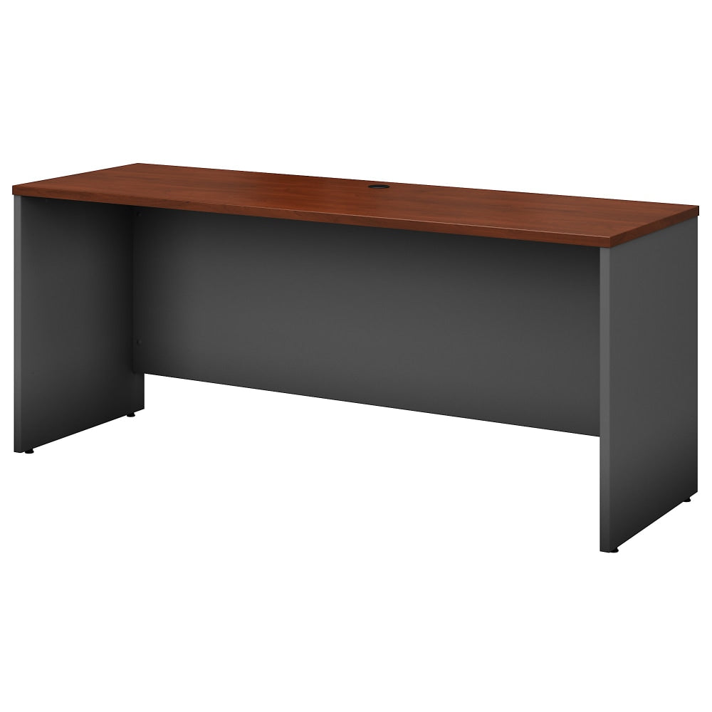 Bush Business Furniture Components Credenza Desk 72inW x 24inD, Hansen Cherry/Graphite Gray, Standard Delivery