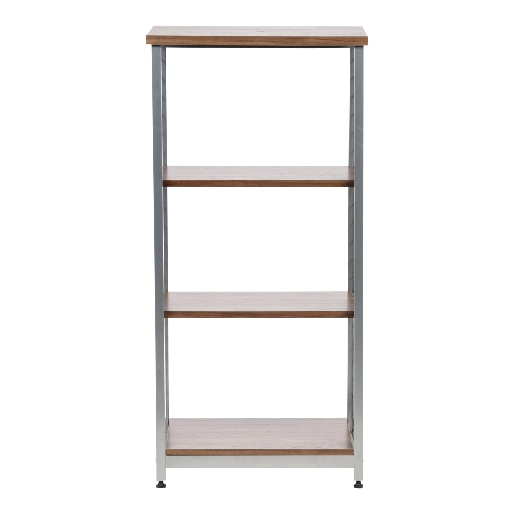 IRIS 48inH 3-Tier Mesh Open-Shelf, Brown