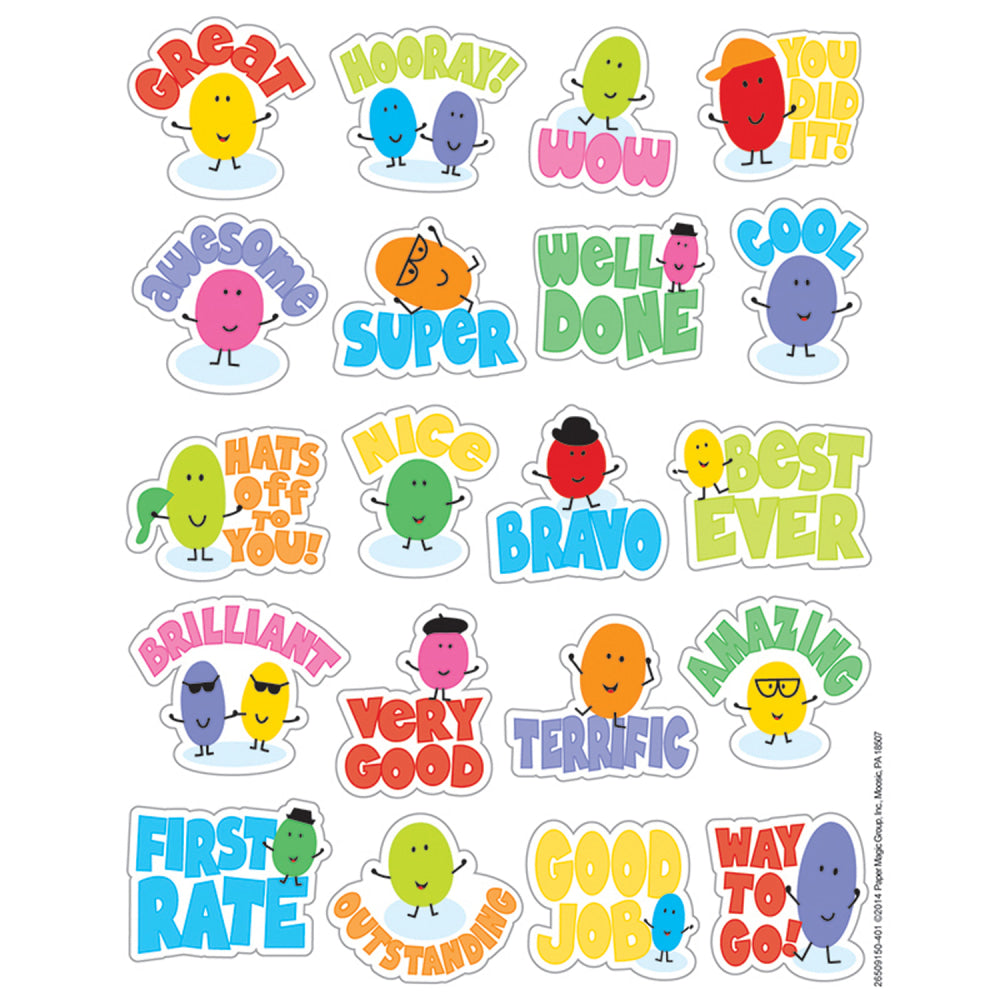 Eureka Scented Stickers, Jelly Beans, 80 Stickers Per Pack, Set Of 6 Packs