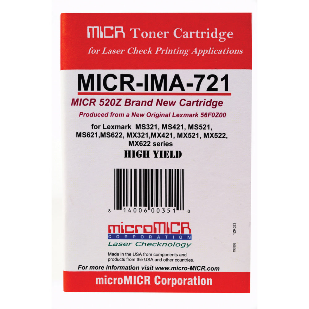 microMICR Alternative Lexmark MS321 MICR Imaging Unit - Laser Print Technology - 60000 Pages - 1 Each - Black