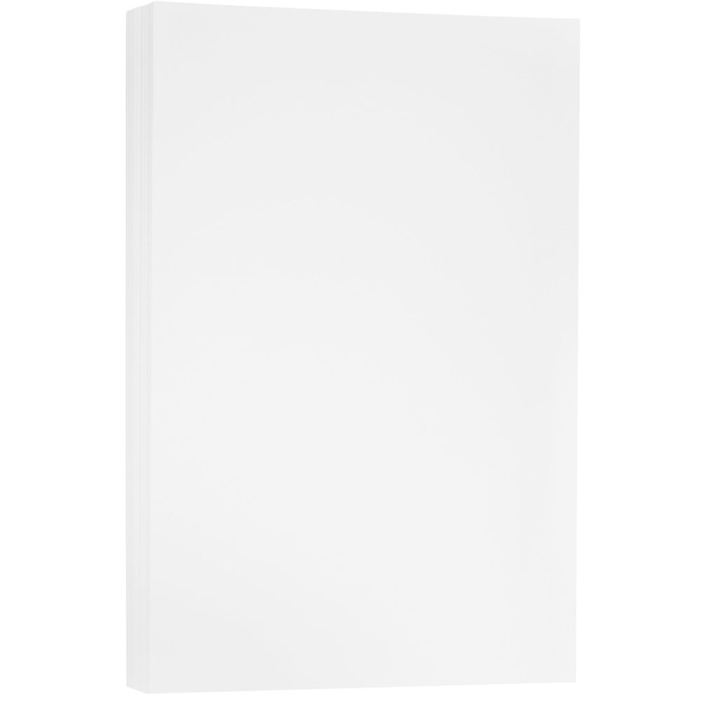 JAM Paper Card Stock, Strathmore Bright White Wove, Ledger (11in x 17in), 88 Lb, Pack Of 50