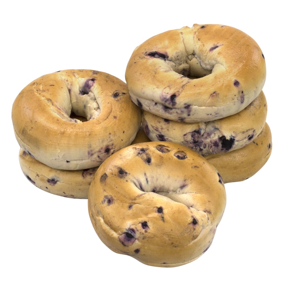 National Brand Fresh Blueberry Bagels, Pack Of 6