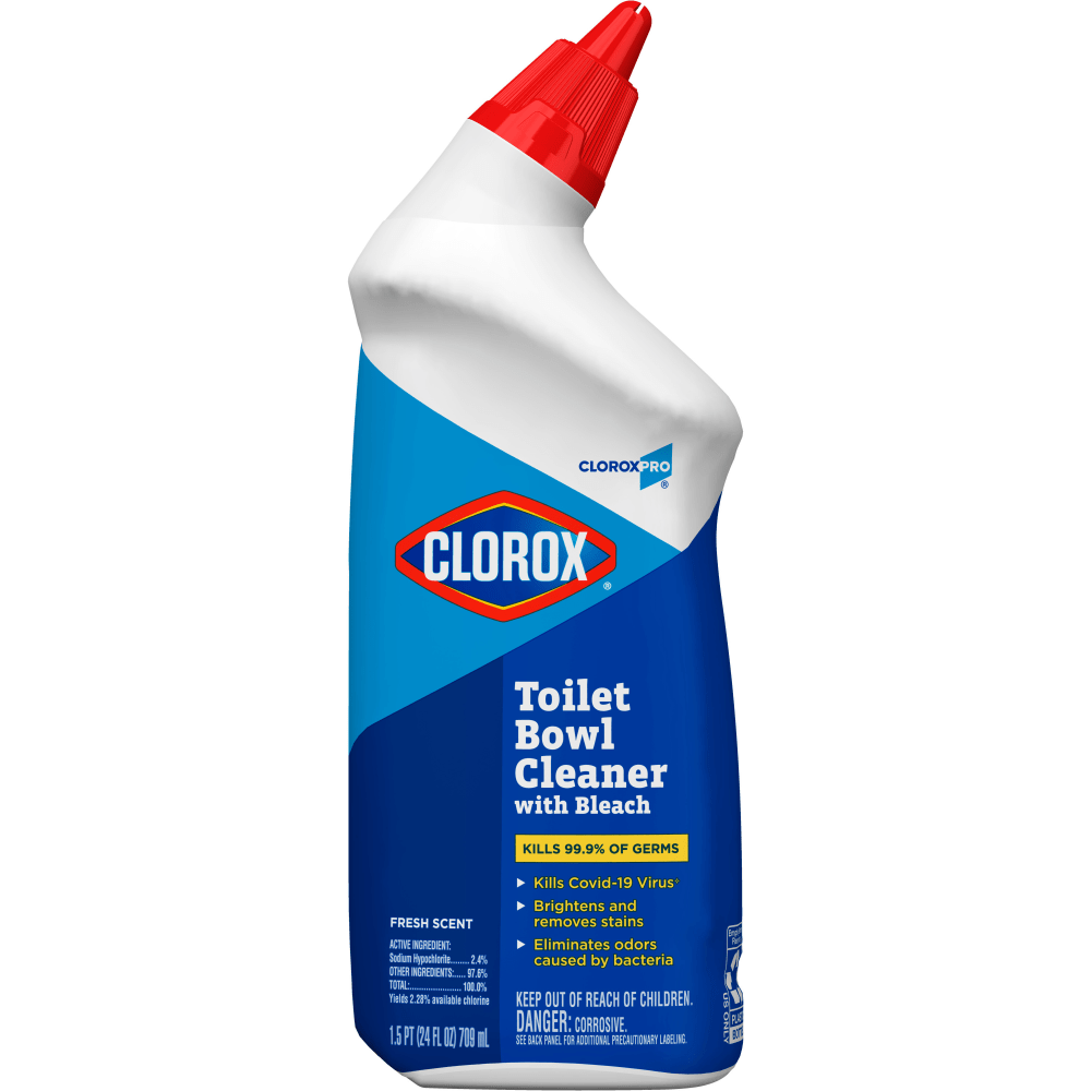 CloroxPro Toilet Bowl Cleaner with Bleach, Fresh Scent, 24 Fluid Ounces, Pack of12