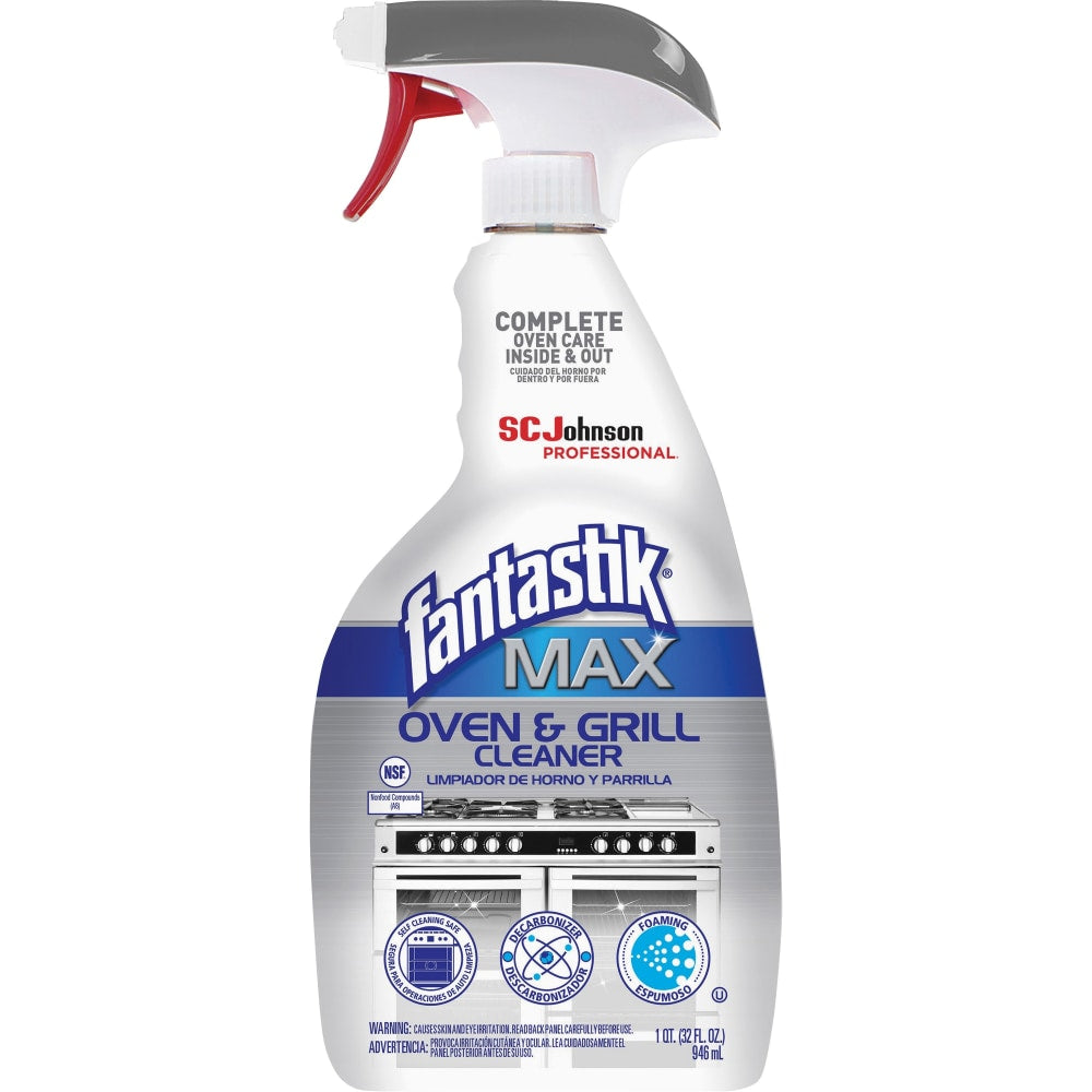 fantastik Max Oven & Grill Cleaner - Foam Spray - 32 fl oz (1 quart) - 1 Each - Clear