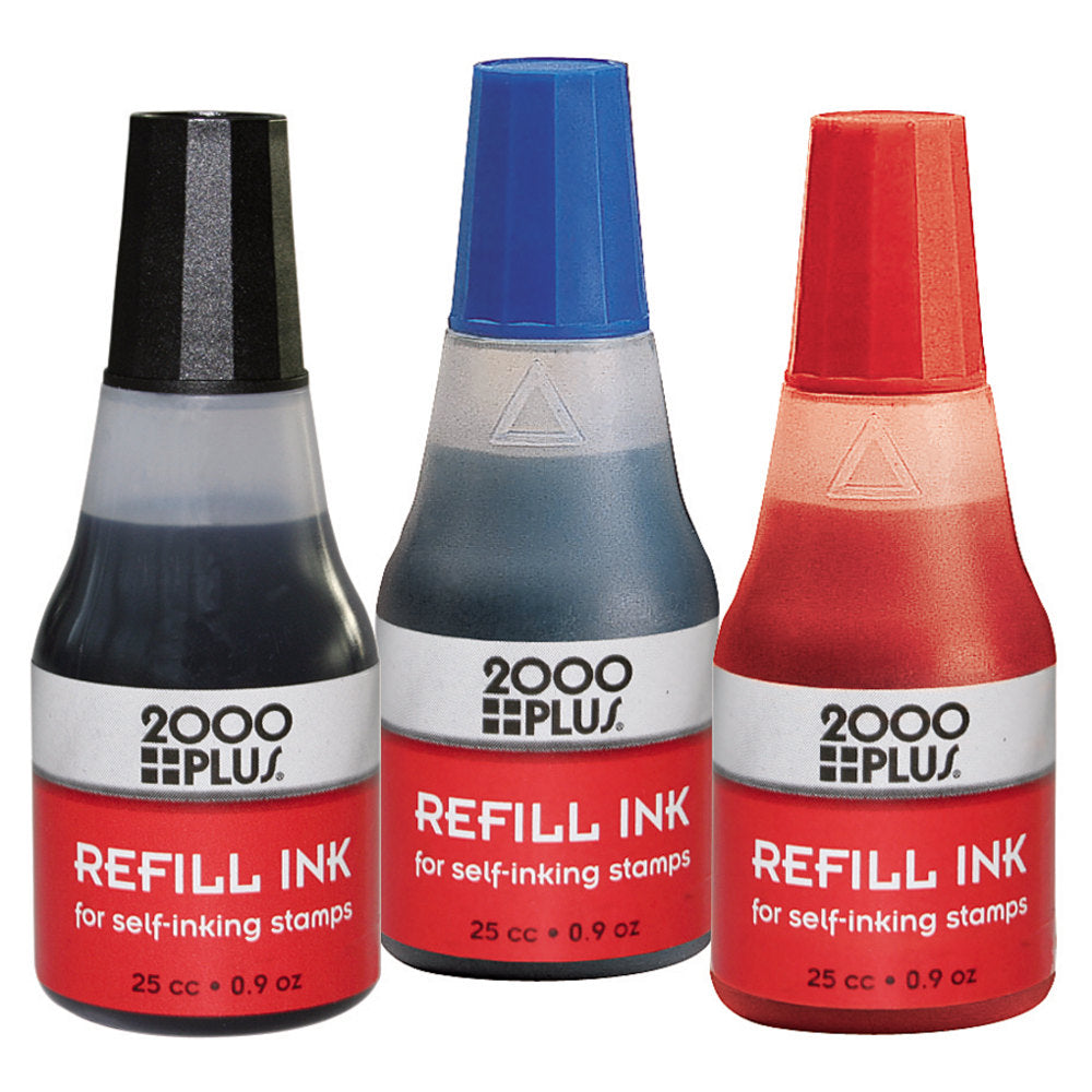 2000 PLUS Self-Inking Stamp Refill Ink, 1 Oz, Blue