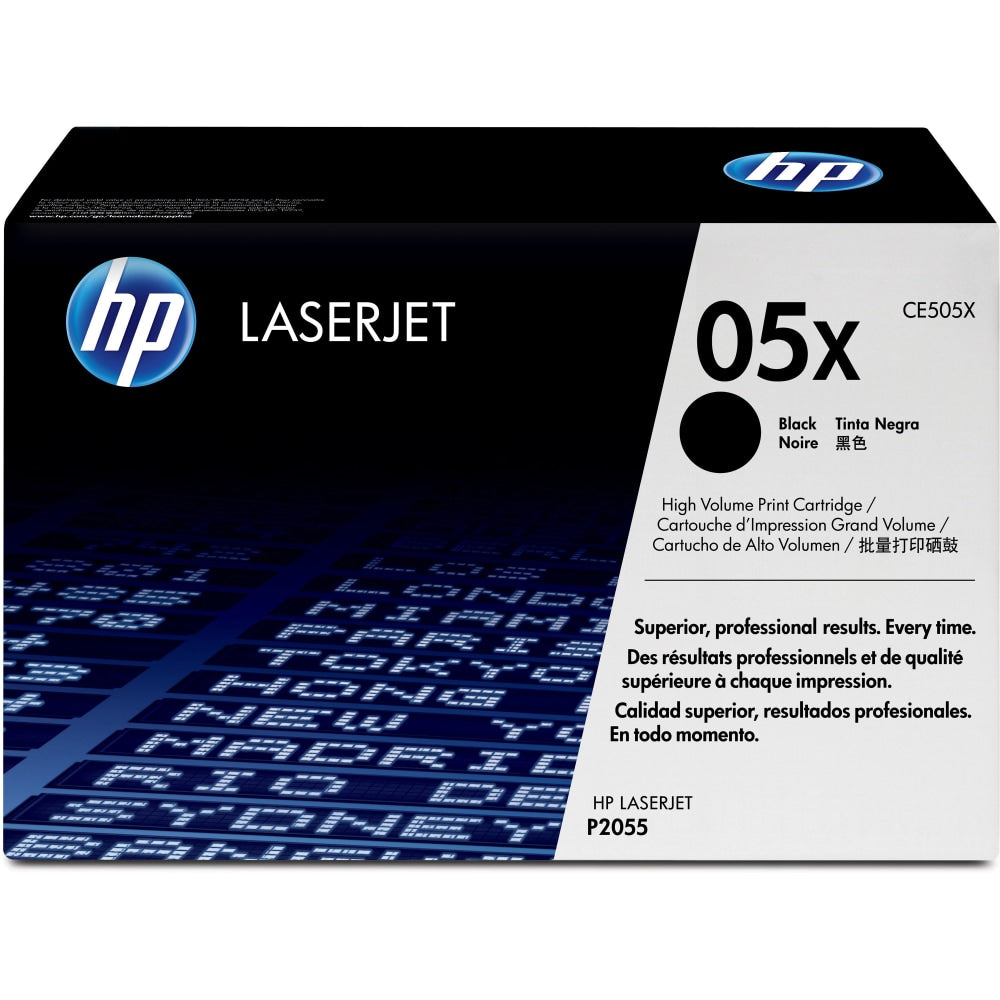 HP 05X Black High Yield Toner Cartridge, CE505X