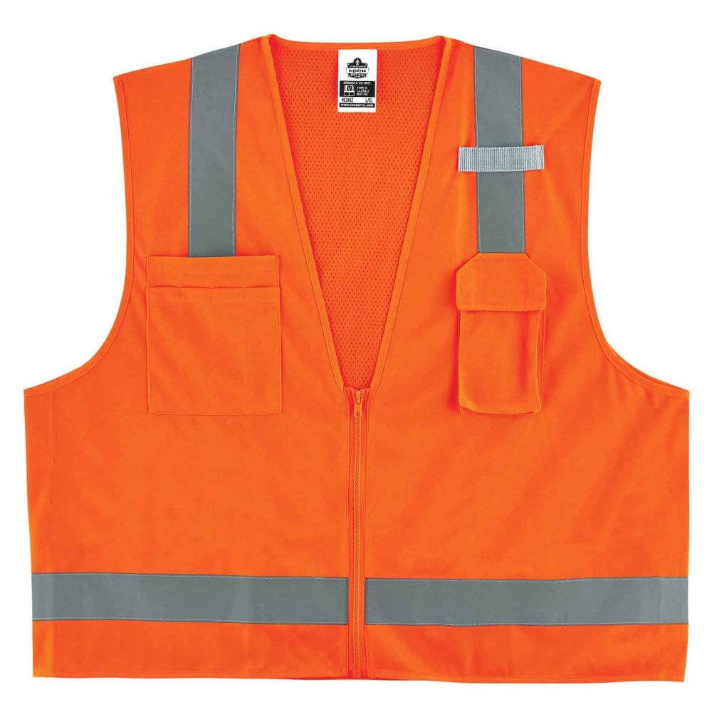 Ergodyne GloWear Safety Vest, Economy Surveyors 8249Z, Type R Class 2, Large/X-Large, Orange