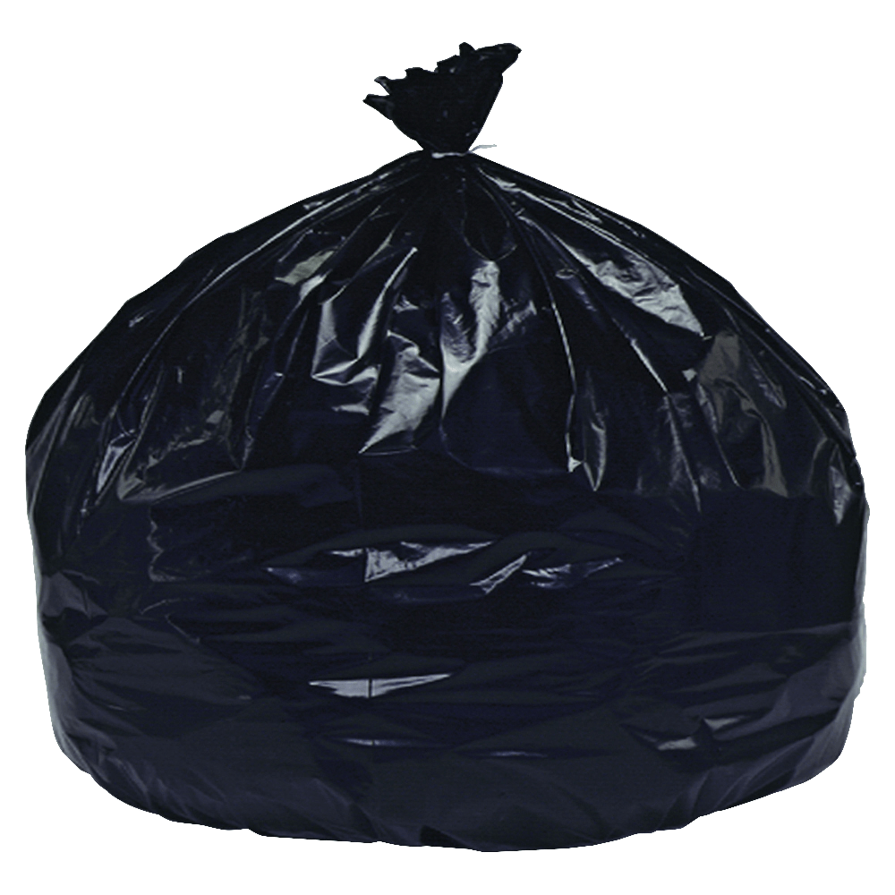 SKILCRAFT Low Density 1.5-mil Trash Liners, 60 Gallons, 38in x 58in, 90% Recycled, Black, Pack Of 20 (AbilityOne 8105-01-517-3668)