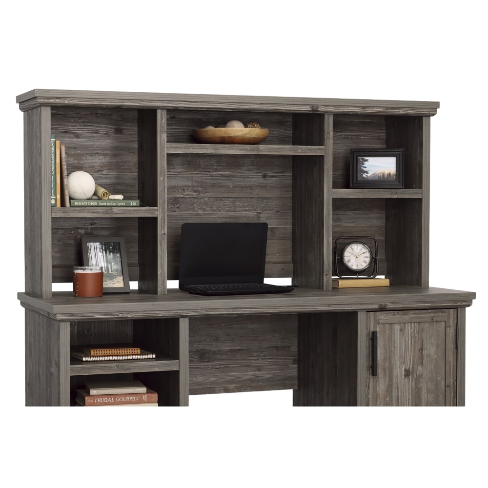 Sauder Aspen Post 59inW Hutch, Pebble Pine