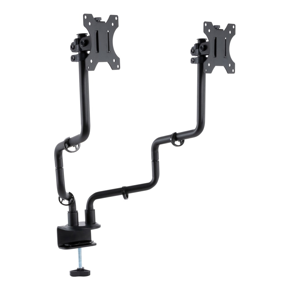 Allsop Dual-Monitor Arm for up to 32in Monitors, 24-1/2in to 18-1/2inH x 33inW x 19inD, Black