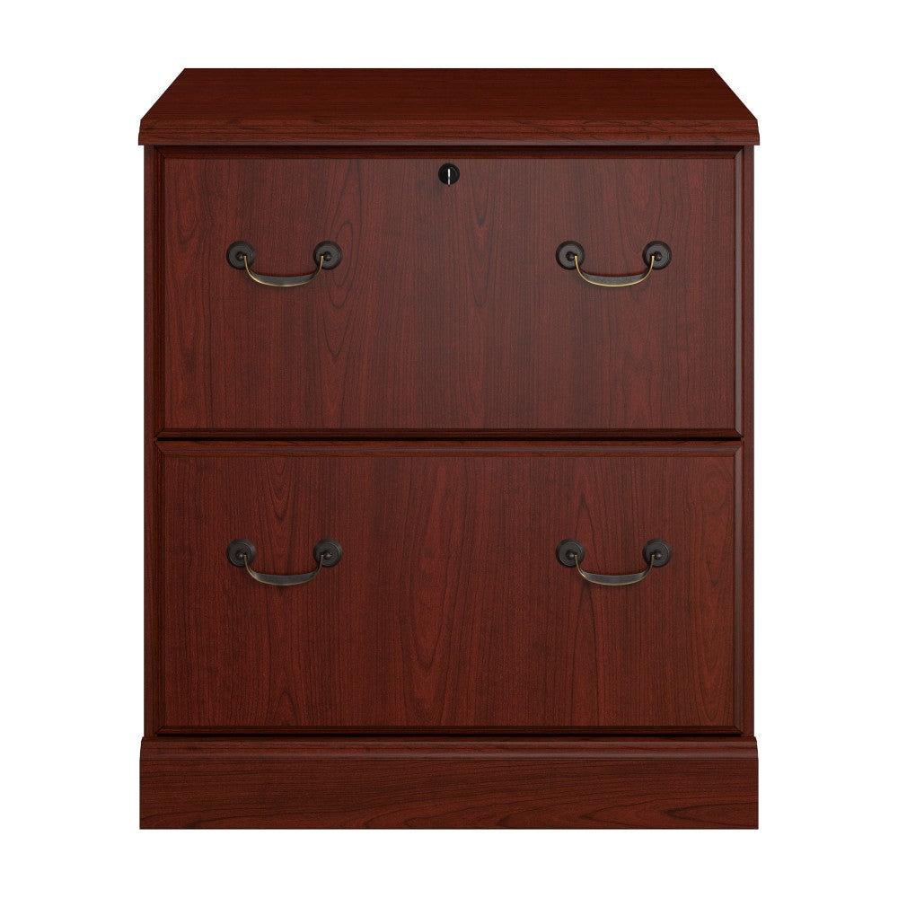 Bush Business Furniture Bennington 27inW x 19-2/5inD Lateral 2-Drawer File Cabinet, Harvest Cherry, Standard Delivery