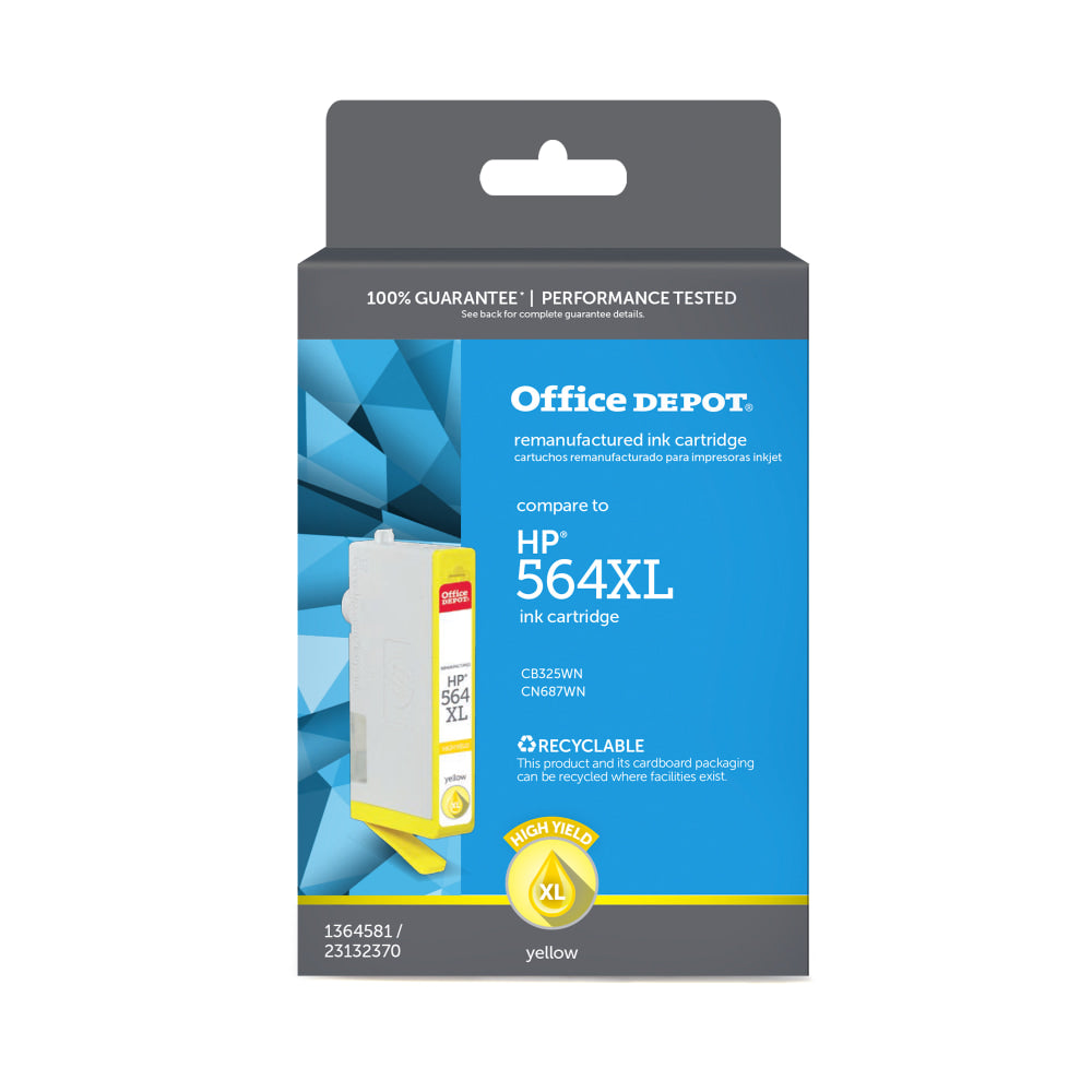 Office Depot Remanufactured Yellow High-Yield Ink Cartridge Replacement For HP 564XL, OM05040