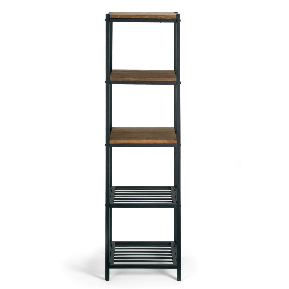 Glamour Home Ailis 58inH 4-Shelf Etagere Bookcase, Brown