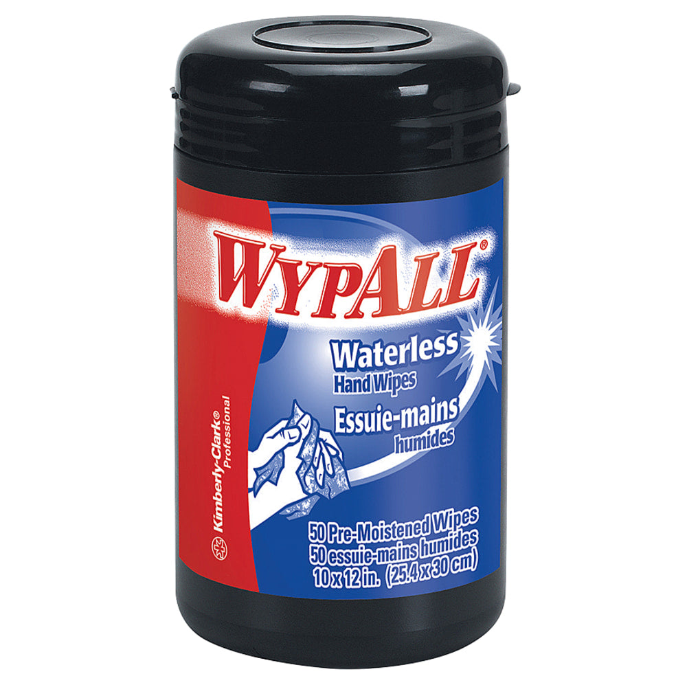 Wypall Heavy-Duty Waterless Hand Wipes, Orange Scent, 12in x 10 1/2in, Tub Of 50