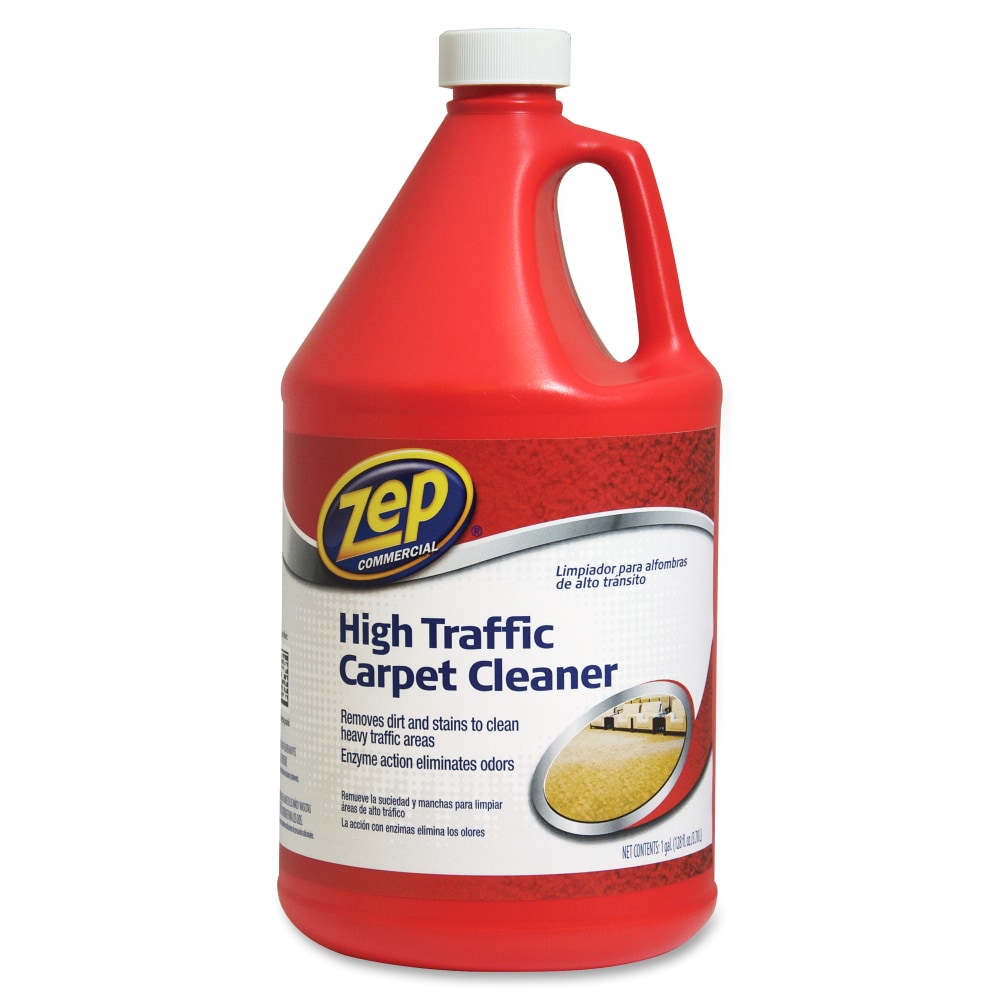 Zep High-Traffic Carpet Spot Remover & Cleaner - 128 fl oz (4 quart) - 4 / Carton - Red