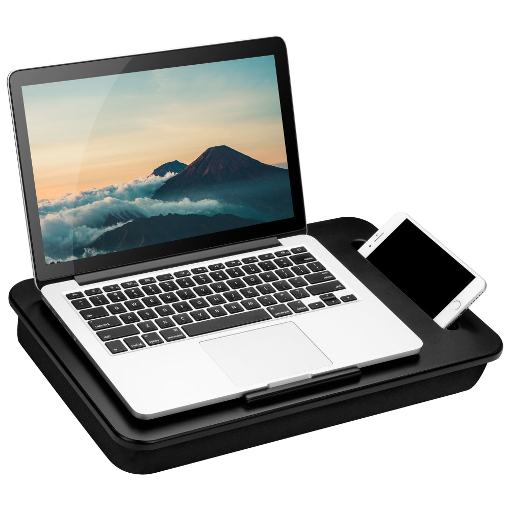 LapGear Sidekick Lap Desk, 11inH x 17inW x 2.2inD, Black