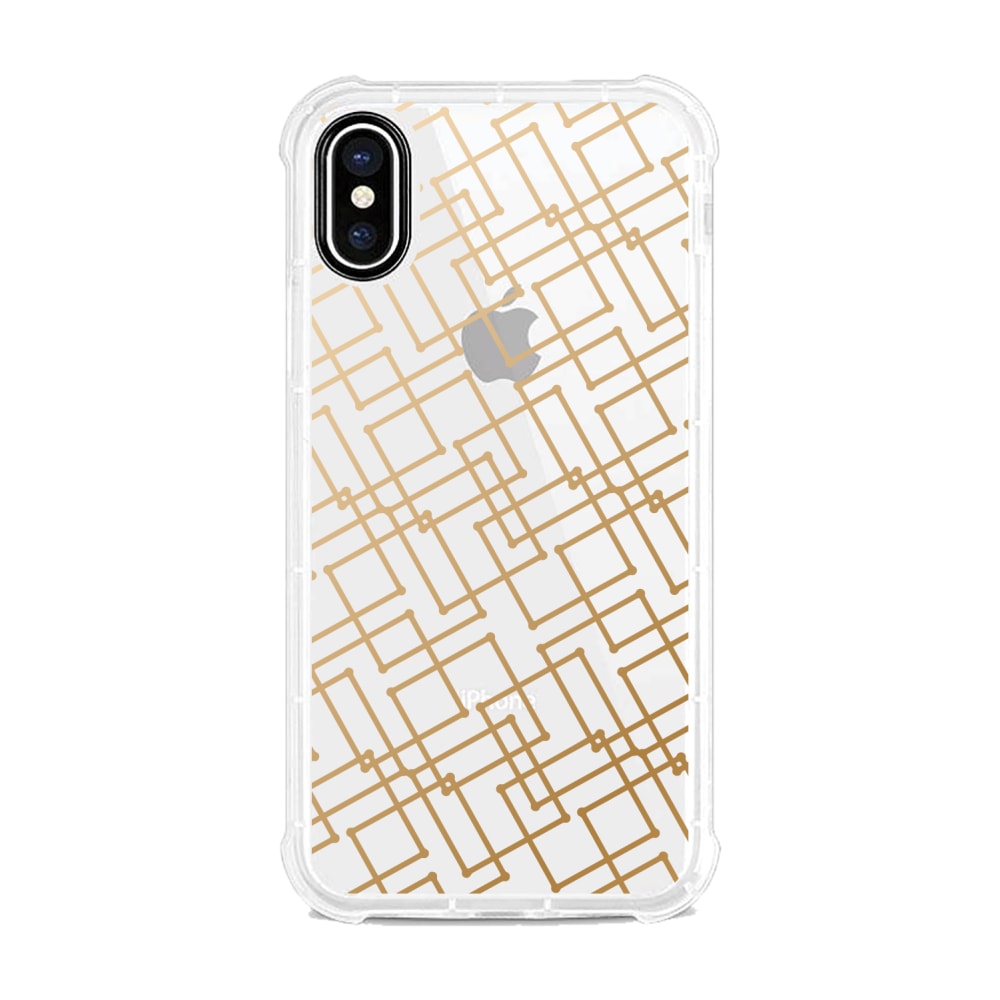 OTM Essentials Tough Edge Case For iPhone X/Xs, Gold Geo, OP-SP-Z120A