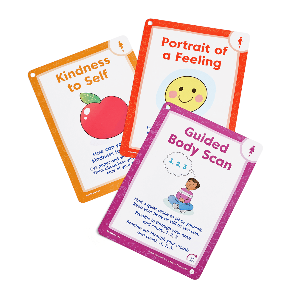 Hand2Mind Social-Emotional Task Cards, Pre-K to Grade 3, Set Of 64 Cards