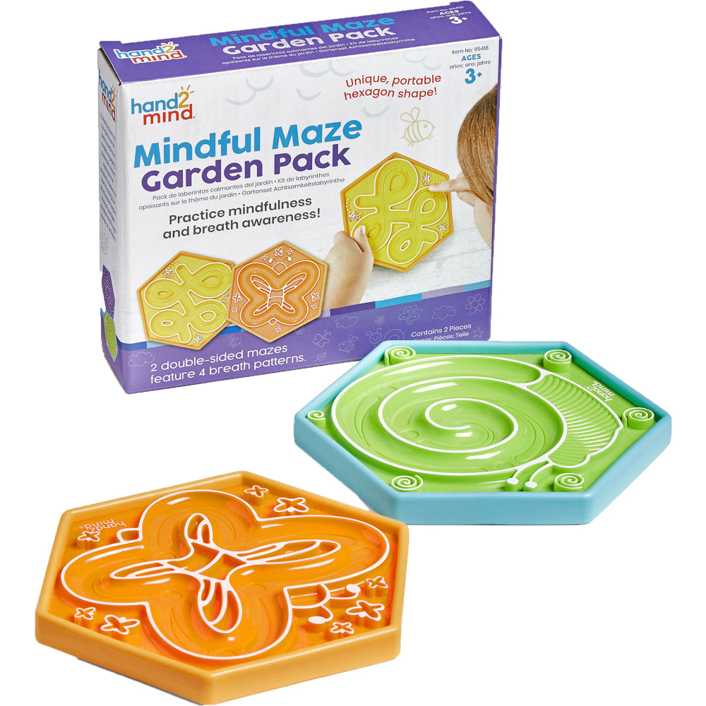 Hand2Mind Mindful Maze Garden Pack, Multicolor, Set Of 2 Boards