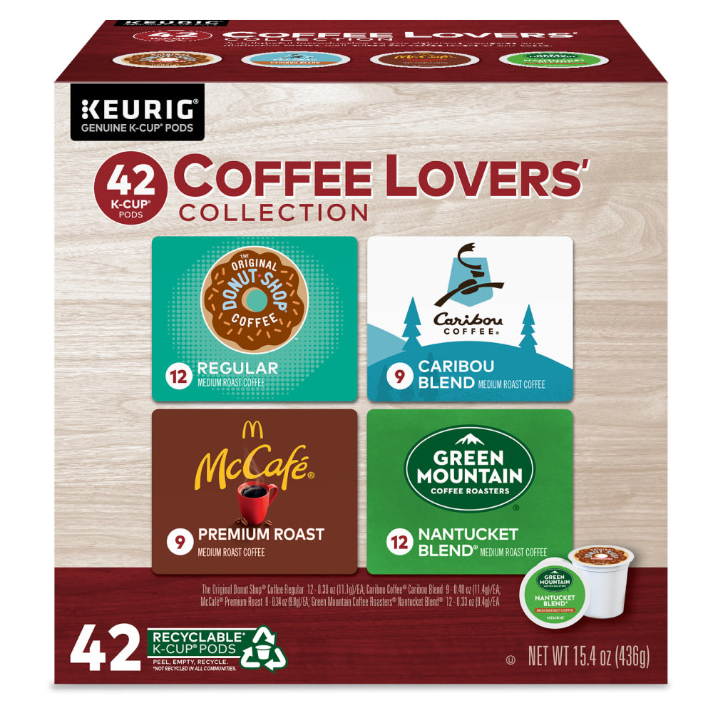 Green Mountain Coffee Coffee Lovers Collection Single-Serve K-Cup Variety Pack, Pack Of 42 K-Cup