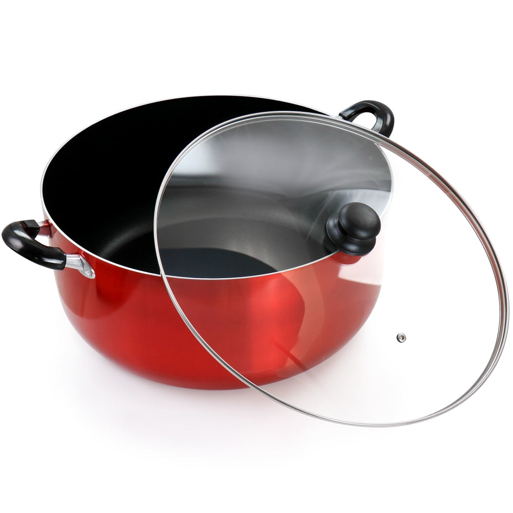 Better Chef 24-Quart Aluminum Non-Stick Dutch Oven, Red