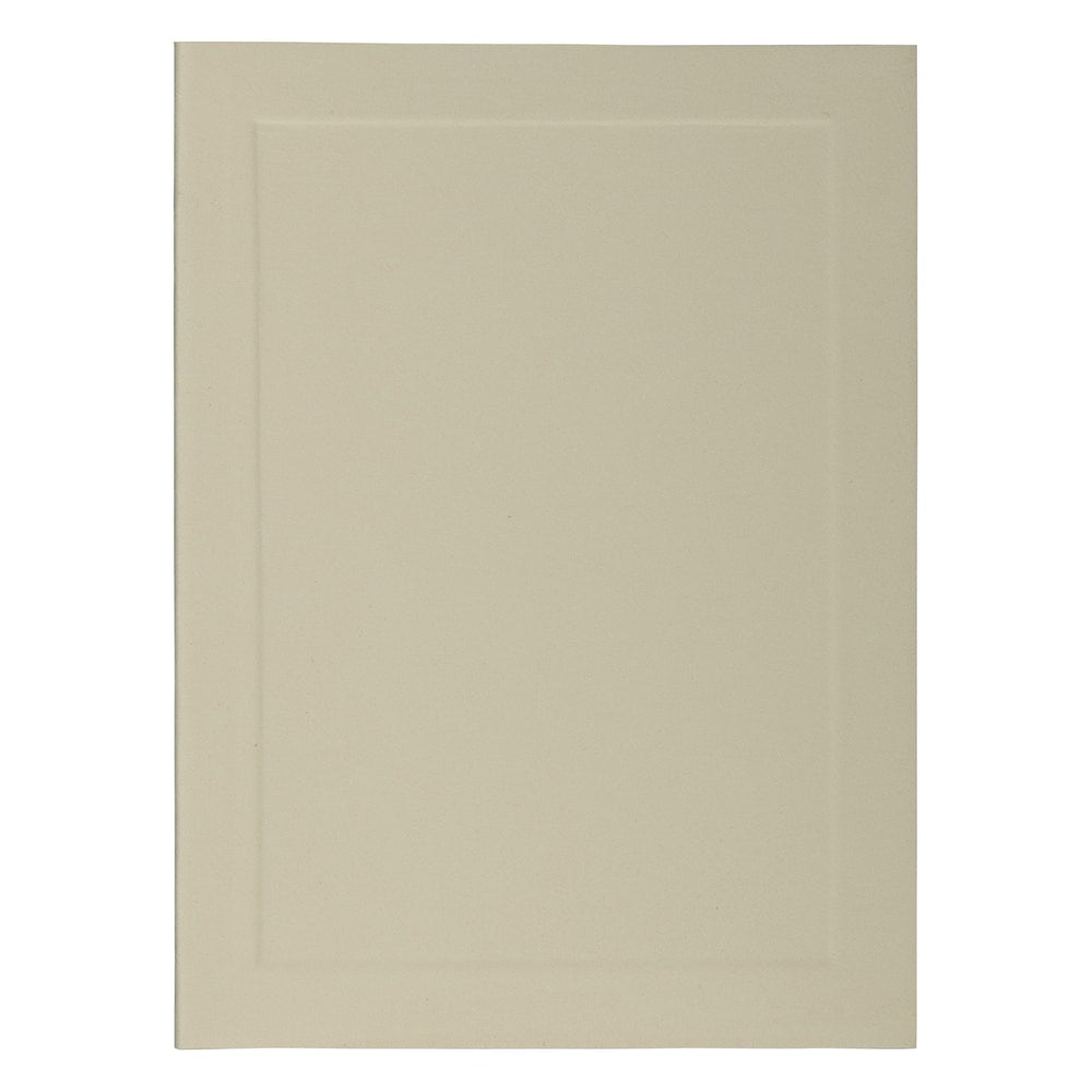 JAM Paper Strathmore Fold-Over Cards, With Panel, 4 Bar, 3 1/2in x 4 7/8in, Ivory, Pack Of 25