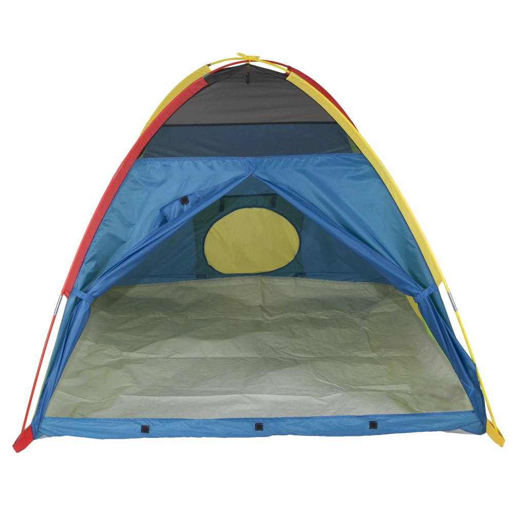 Pacific Play Tents Silver Series Super Duper 4-Kid Play Tent, 58inH x 58inW x 46inD, Multicolor