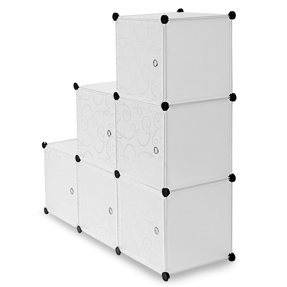 Mount-It! Work-It WI-40 Modular Cube Storage, Large Size, Black, Set Of 6 Cubes