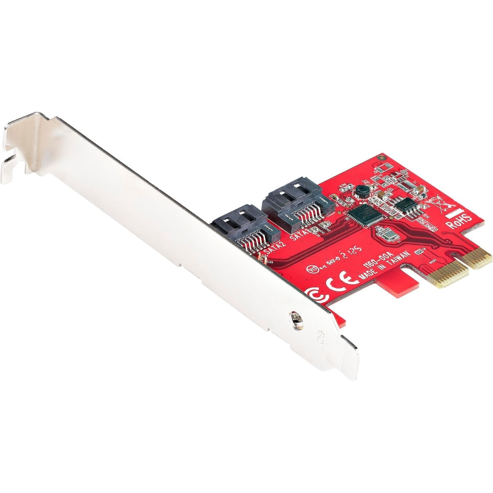 StarTech.com SATA PCIe Card, 2 Port PCIe SATA Expansion Card, 6Gbps SATA, PCI Express to SATA Adapter, Non-RAID, PCIe to SATA Converter - SATA III 6Gbps PCIe 2.0 x1 card