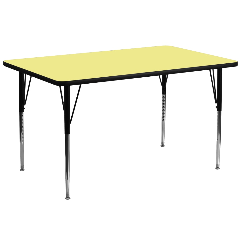 Flash Furniture Rectangular Activity Table, 30-1/8in x 30in, Yellow