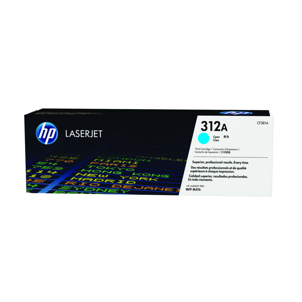 HP 312A Cyan Toner Cartridge, CF381A