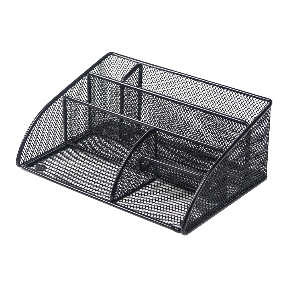 Office Depot Brand Mesh Angled Desk Organizer, Black