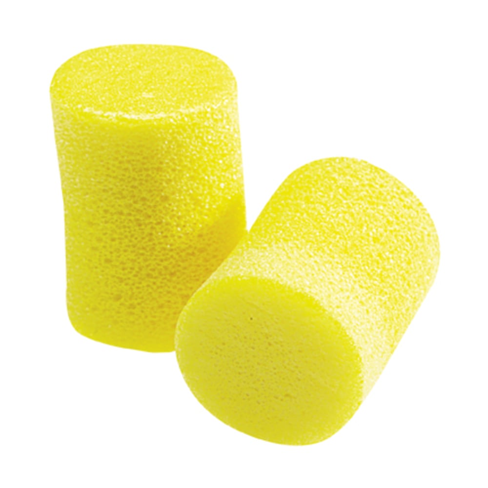 E-A-R Classic Uncorded Earplugs - Moisture Resistant, Non-flammable, Flame Resistant, Noise Reduction - Regular Size - Noise Protection - Foam, Polyvinyl Chloride (PVC) - Yellow - 60 / Box