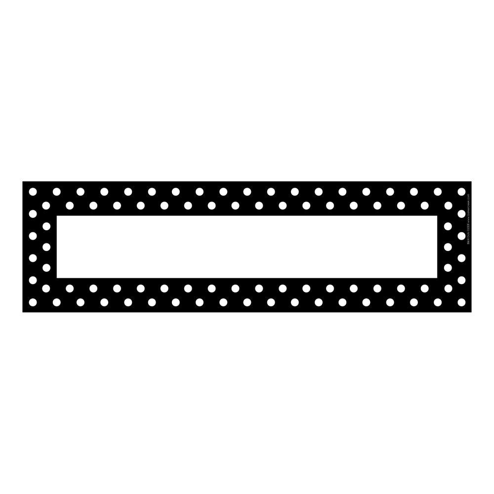 Barker Creek Bulletin Board Signs/Name Plates, 12in x 3 1/2in, Dots, Pack Of 72