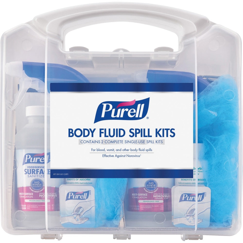 PURELL Body Fluid Spill Kit - White, Clear - 8 / Carton